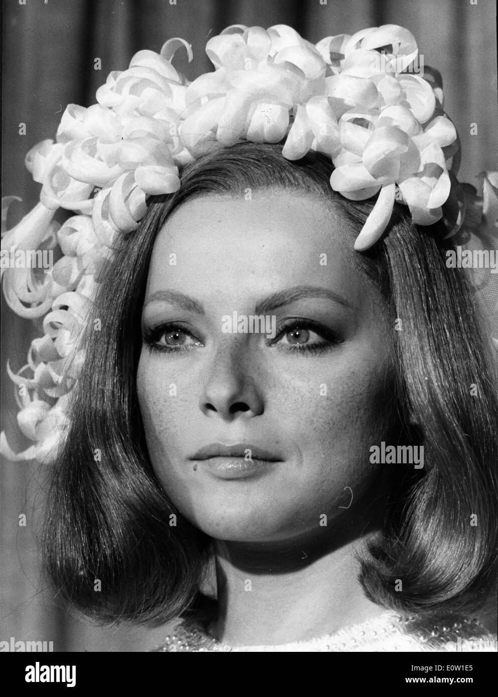 Close-up of actress Virna Lisi on her wedding day Stock Photo
