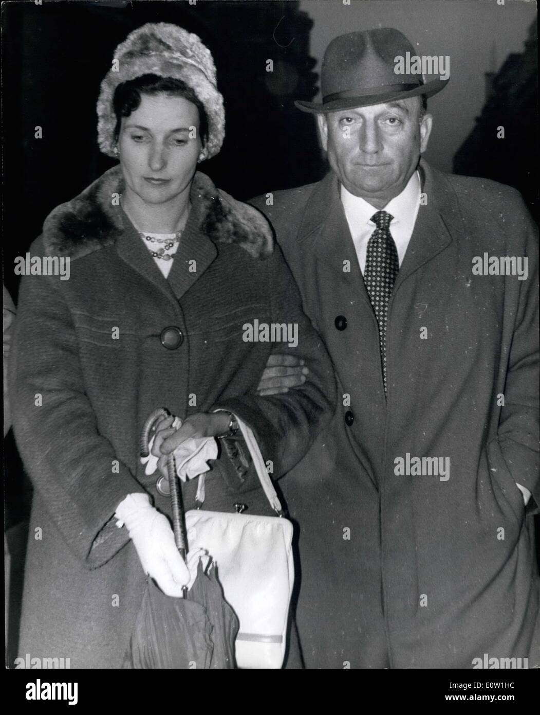 Nov. 11, 1960 - Doctor Struck off register; The name of Dr. James Albert De Gregory was yesterday ordered by the Disciplinary Committee of the General Medical Council to be struck off the register after being found guilty of ''infamous conduct in a a professional respect''. The infamous conduct, the committee decided, was in Dr. De Gregory's improper association with his wife when she was married to another man and while he was her family doctor. At yesterday's hearing in London, 31 year old Mrs. Sheila De Gregroy, the doctors wife, admitted that when she was married to her first husband - Mr Stock Photo