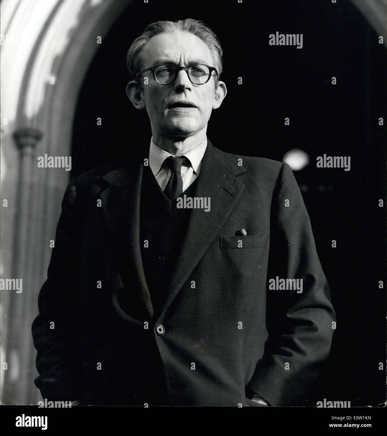 Nov. 22, 1960 - New M.P's take seats at the house of commons: Mr Michael Foot, the new Labour  M.P for Ebbw Vale took his seat at the Ho of Commons today. Photo shows Mr. Michael Foot, seen on his arrival at the House , day. Stock Photo