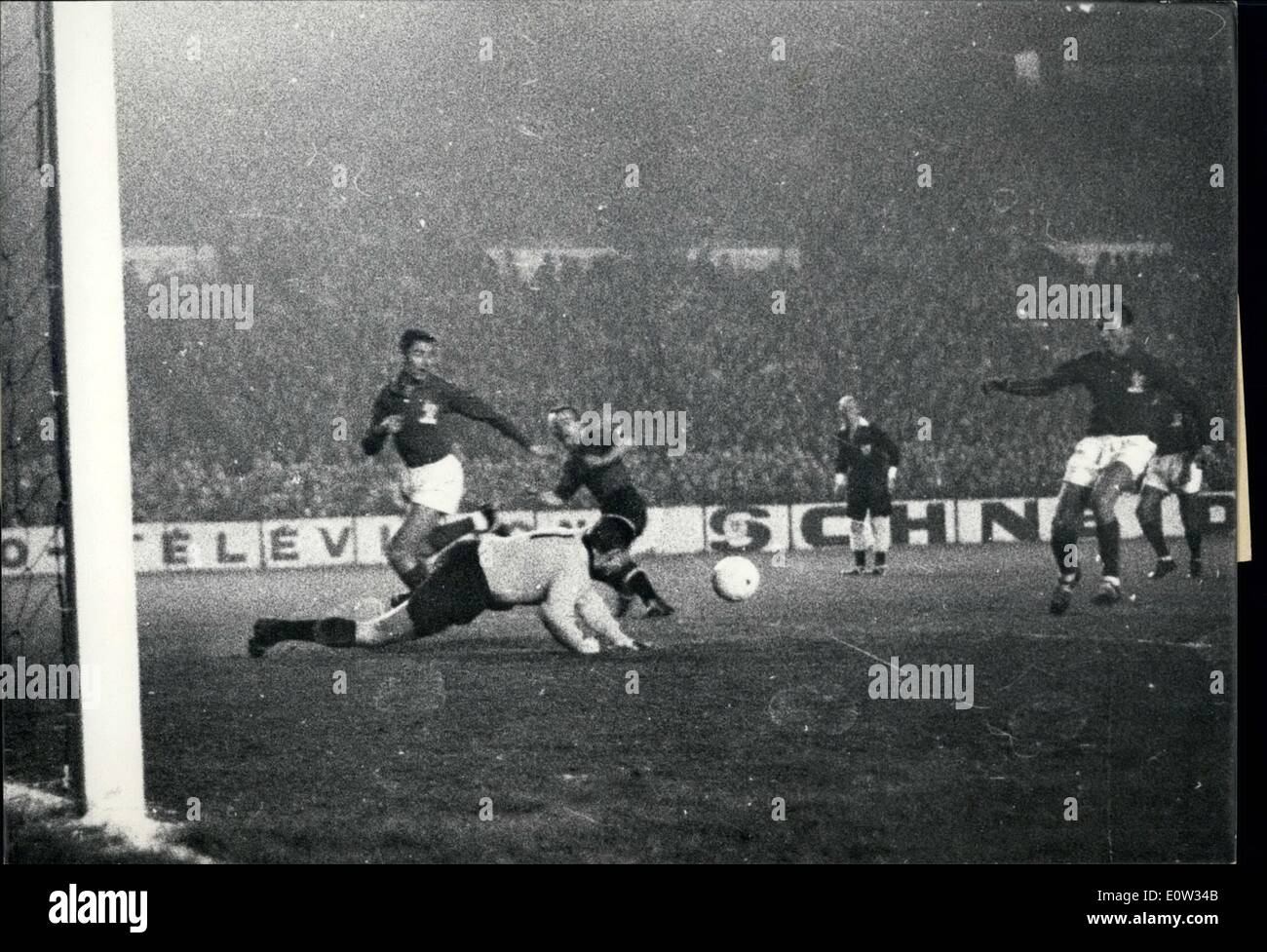 Mar. 03, 1961 - Football: Franc ties up with Belgium 1-1: In a night game  held at the Parc Des Princes, Paris, last night, the French team tied up  with the Belgians )