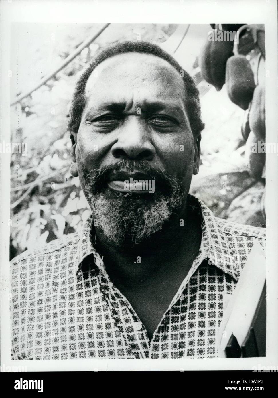 Mar. 03, 1961 - The voice of Jomo Kenyatta - applauded at All-Africa people's conference in Cairo.: The voice of JOMO KENYATTA the convicted leader of the Mau Mau terrorists in Kenya- was heard by delegates at the All-African People's Conference in Cairo.. The voice had been tape-recorded and taken to the conference by MR. TOM MBOYA, Secretary of the Kenya African National Union.. Kenyatta is living under restriction in a remote Kenya Village - and this was the first time his voice had been heard after eight years of imprisonment Stock Photo