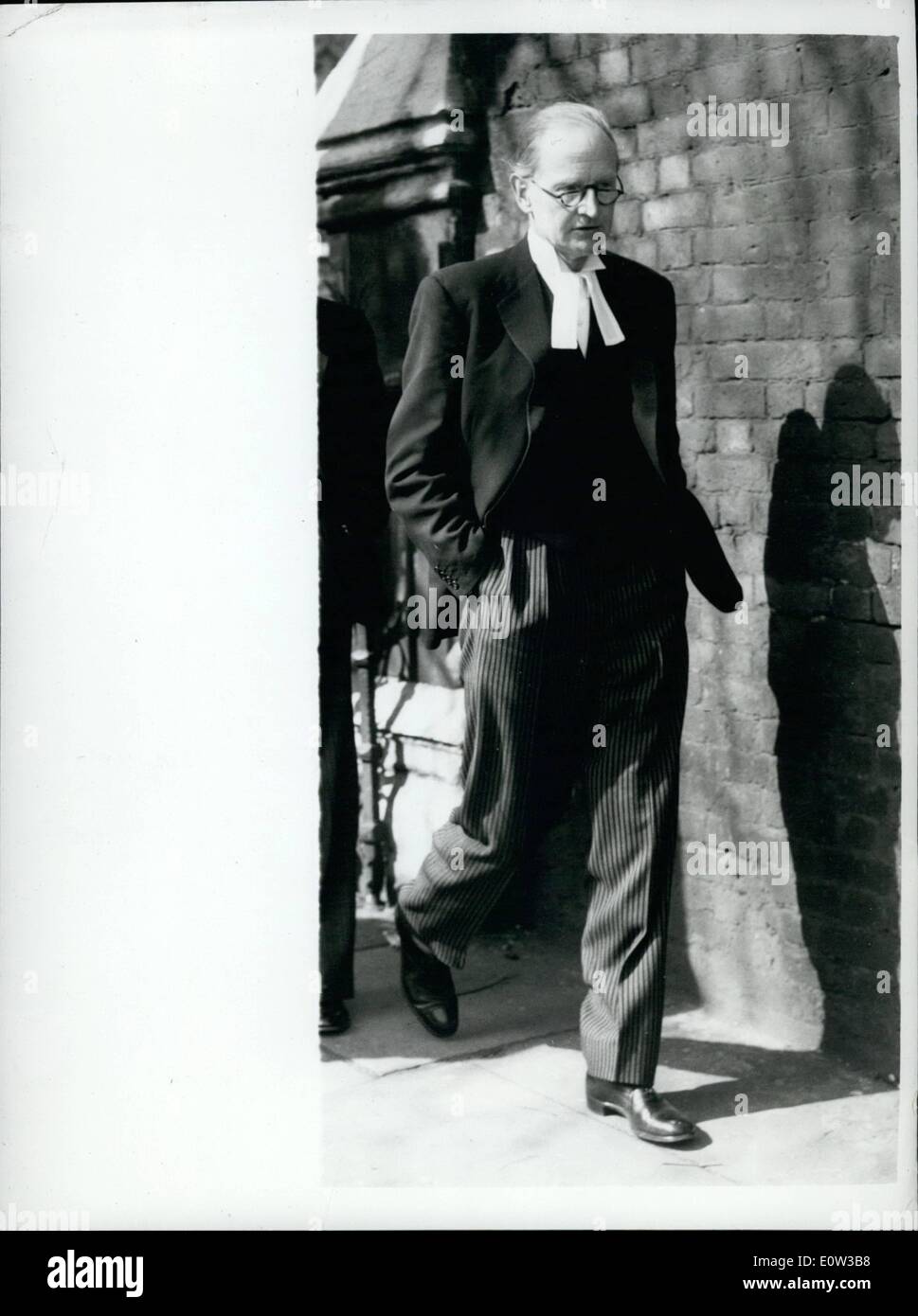 Mar. 03, 1961 - Case Against Vicar continues: The case in which the Rev. William Bry Thomas, Vicar of the Church of the Ascens, Balham Hill, faces immorality charges - continued today at Limberth Palace. Photo Shows Today's picture Mr. Roger Ormond, Q, who is present in the Bishop of Southwark's case. Stock Photo