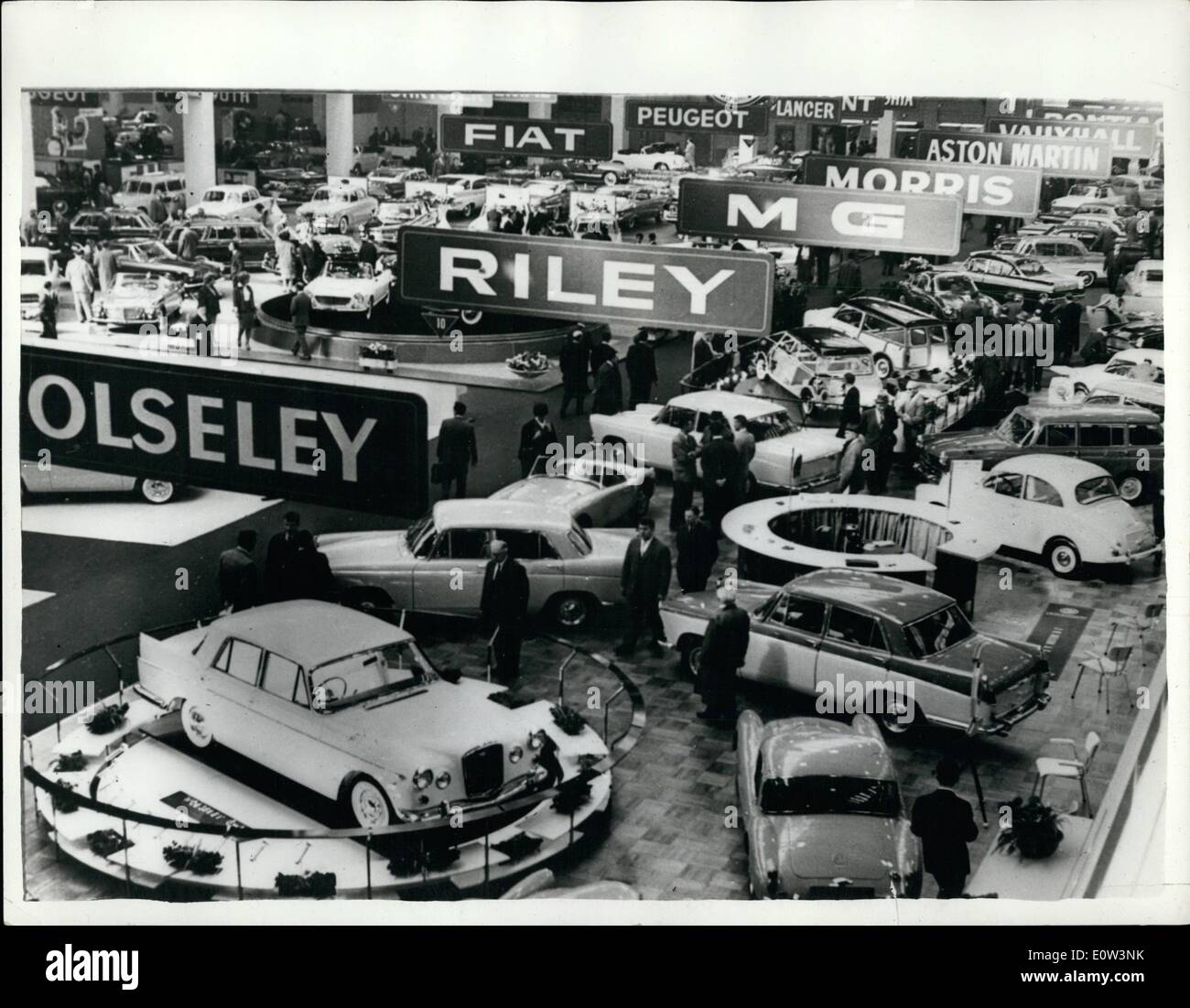 Mar. 03, 1961 - Opening Of The Geneva Motor Show New Jaguar Is The Star Exhibit: Photo Shows General view of the 31st, Geneva International Show, which opened on Thursday. Star exhibit of the show is the Jaguar ''E'' type grand touring model. Stock Photo