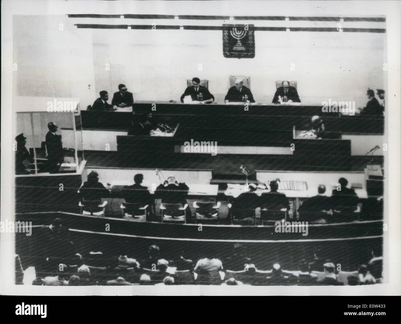 Apr. 04, 1961 - Opening of the Adolf Eichmann Trial - in Jerusalem. Stock Photo