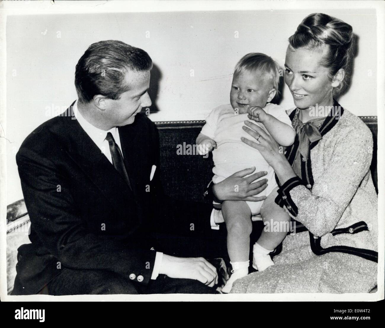 Apr. 17, 1961 - Prince Albert and Princess Paola with their baby son ...