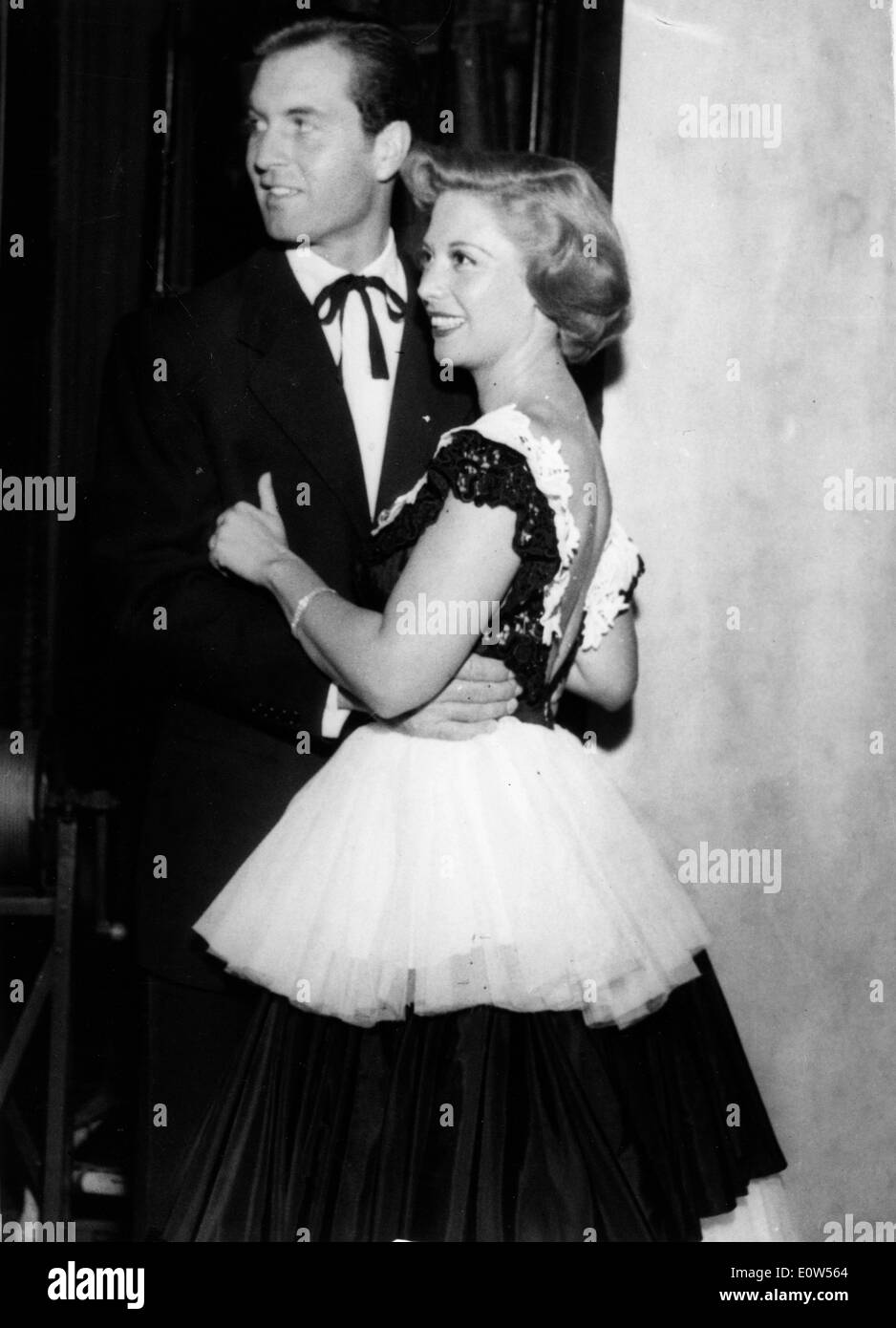 Singer Dinah Shore with husband George Montgomery at a party Stock Photo