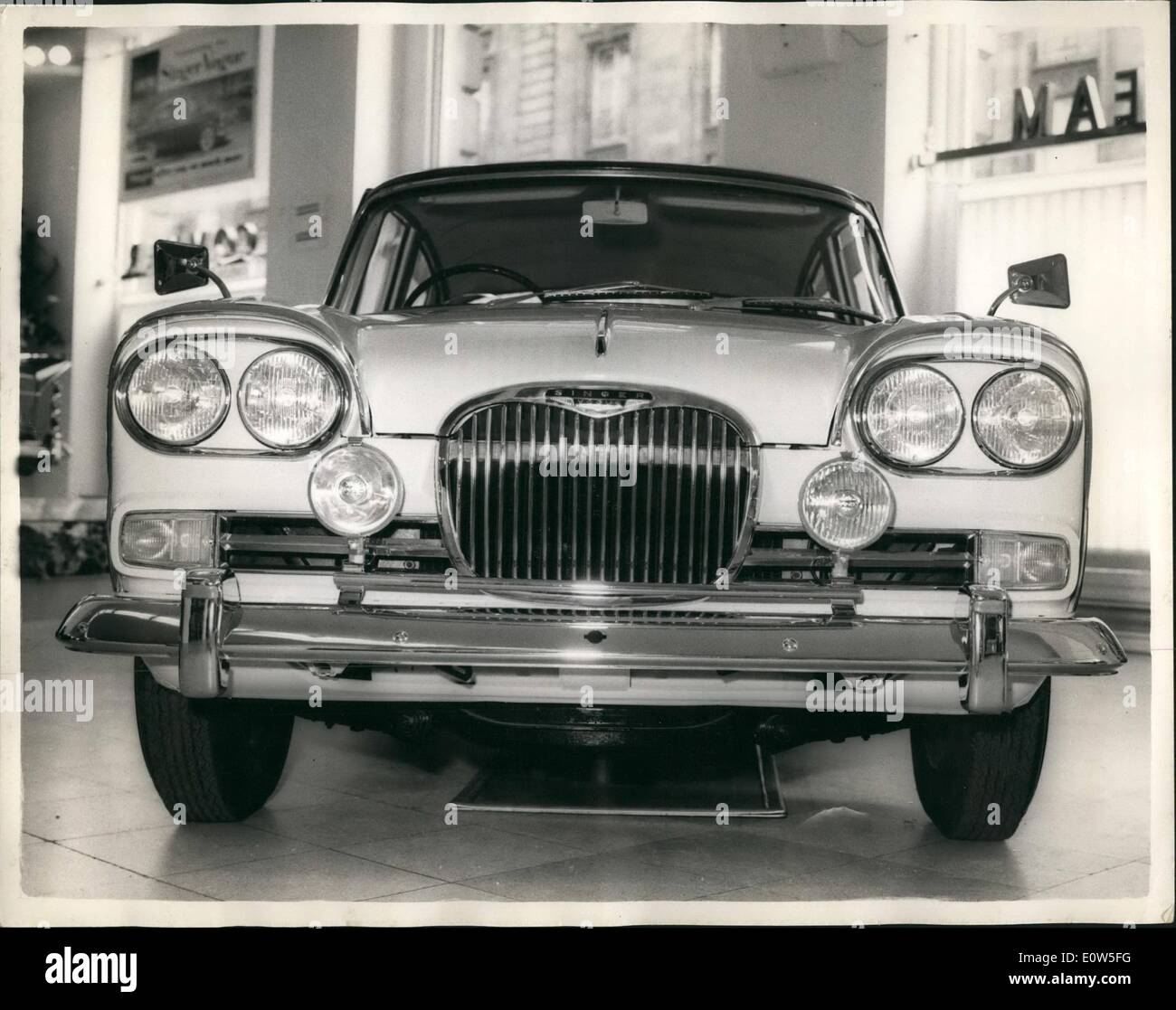Jul. 07, 1961 - New car put on the market by the Rootes Group: A brand new, medium price luxury saloon - the Singer Vogue - was Stock Photo