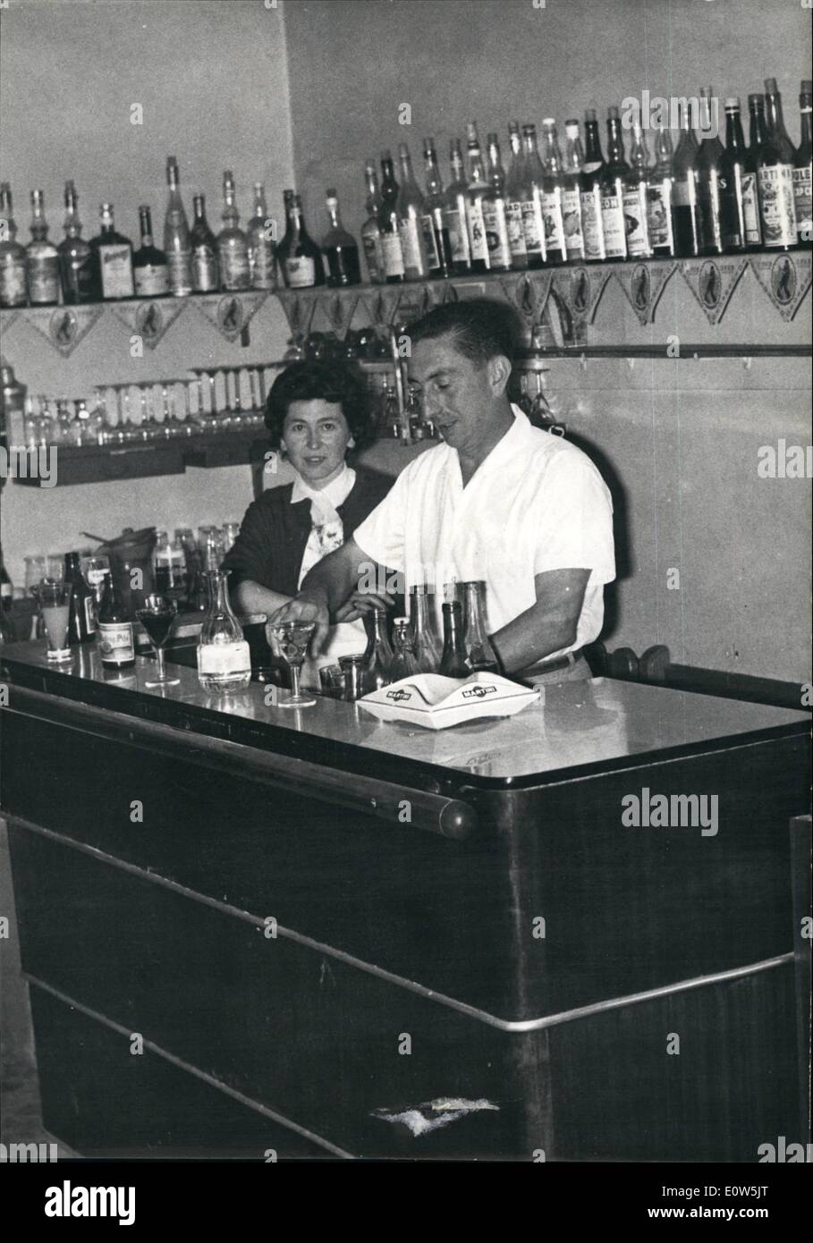 Sep. 09, 1961 - Bomb Attack on De Gaulle : Photo Shows The Owner of the Cafe at Pont - Sur-Seine near the scene of the attempt, Stock Photo