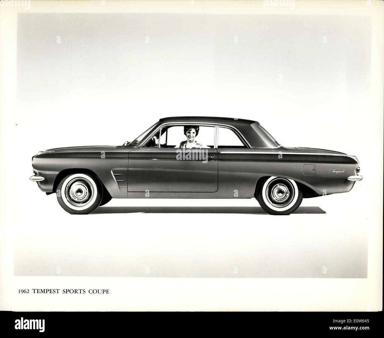 Sep. 13, 1961 - New Tempest two-door sports coup? for 1962 features new grille, new rear end styling, a smaller rear window and Stock Photo