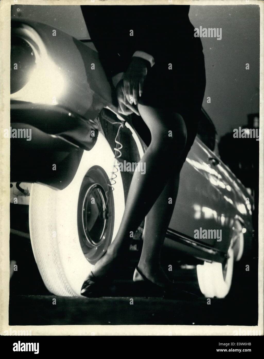 Oct. 10, 1961 - Rubber Company Produces ''Illuminated'' Tyres: The Goodyear  Tyre Company this afternoon in London showed its newest tyre. it is made of  a piece of synthetic rubber with neither