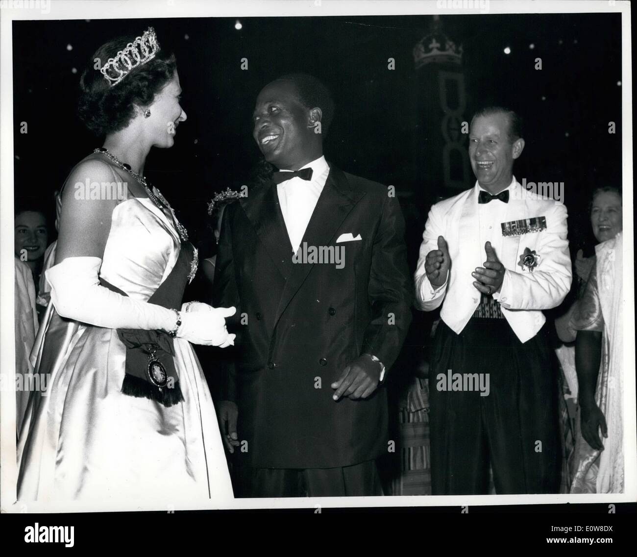 Nov. 11, 1961 - Fincher Royal Tour Of Ghana. The Queen at the High Life  Ball at