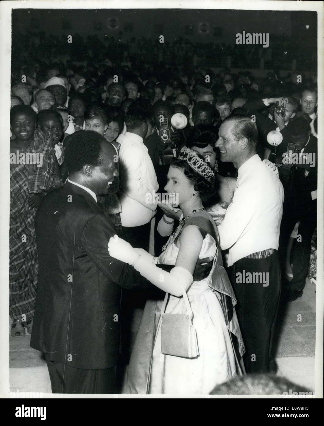 Nov. 20, 1961 - Queen Dances ''High Life'' -- With Dr. NkrumahNight Out  In Accra: H.M. The Queen and Dr. Nkrumah the President poof Ghana seen as  they dance ''High life'' a