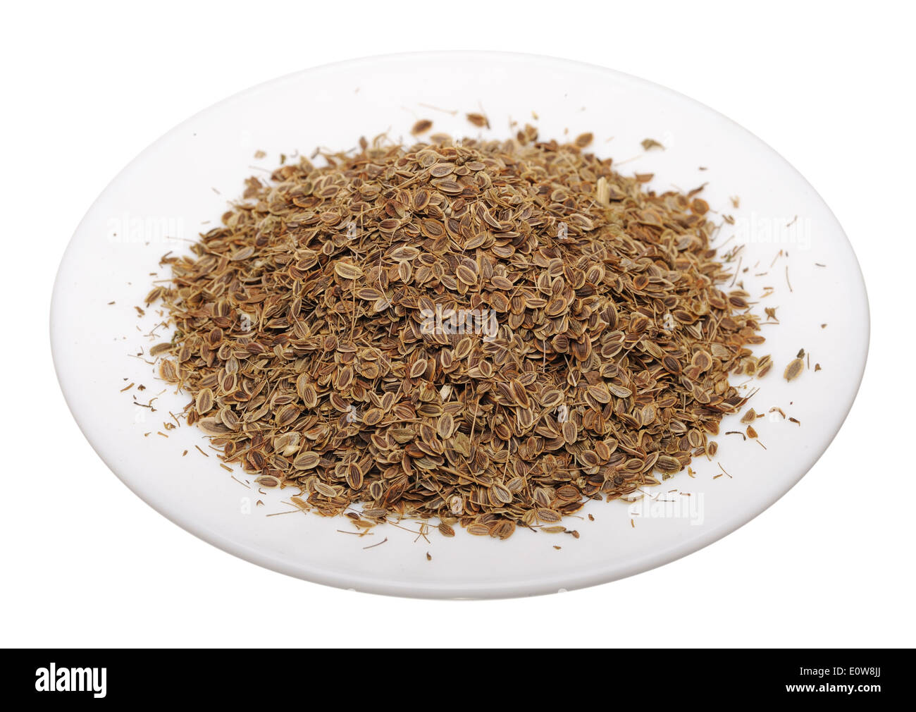 Fennel seeds on a white background, isolated Stock Photo