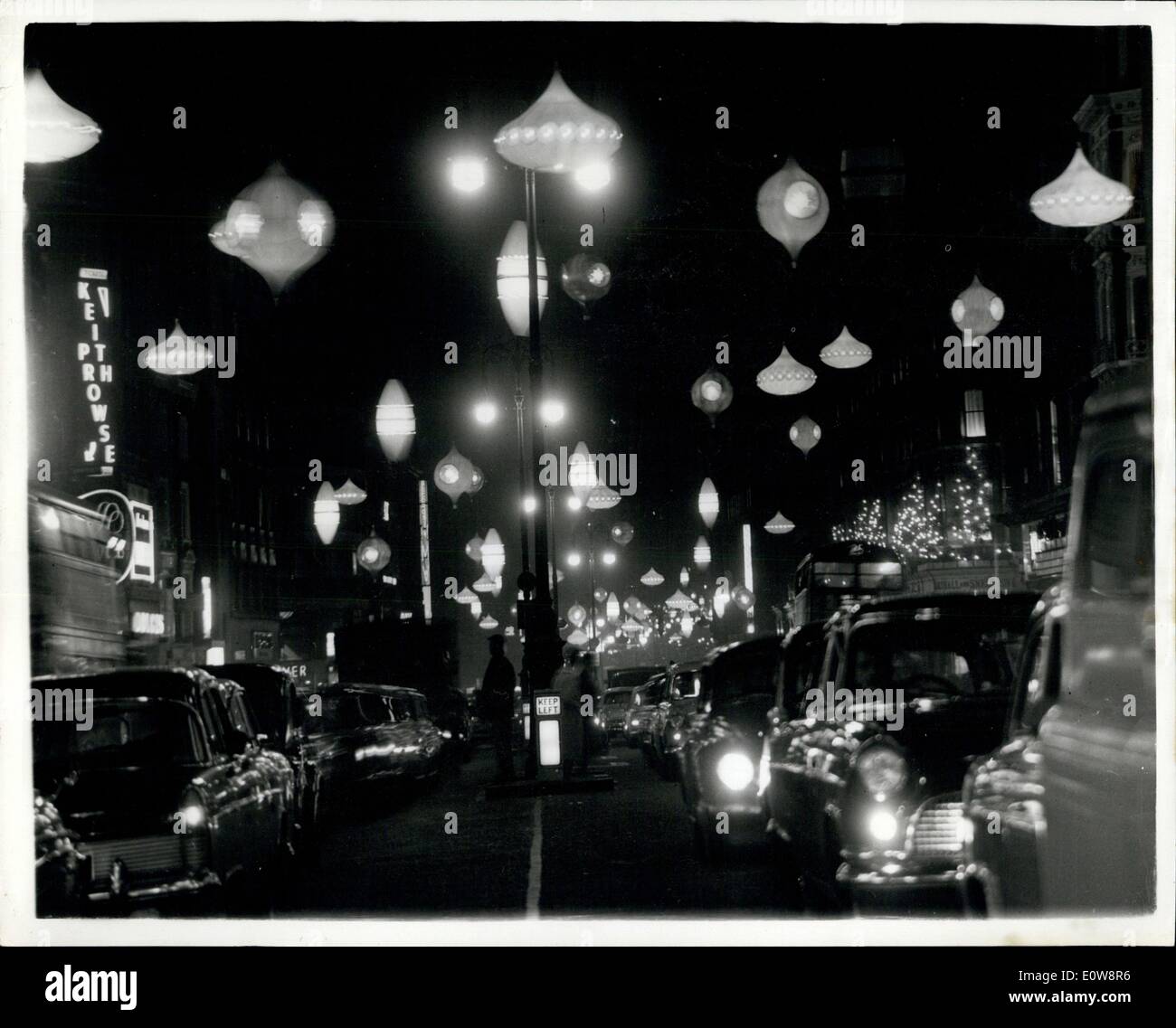 Nov. 23, 1961 Christmas Lighting Up Time In Oxford Street The