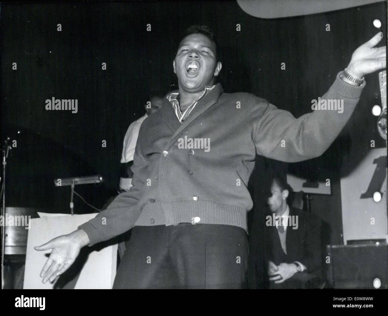 Dec. 12, 1961 - The American singer was booed off stage while people in the audience threw wads of paper at him. Many people asked for their tickets to be reimbursed. Stock Photo
