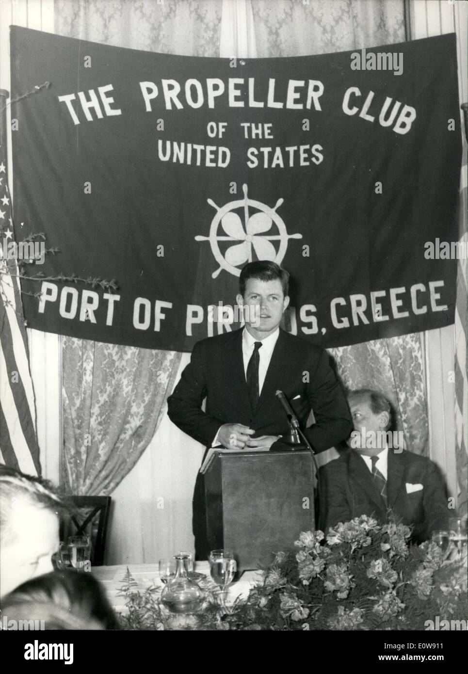 Delivering a speech at propeller hires stock photography and images