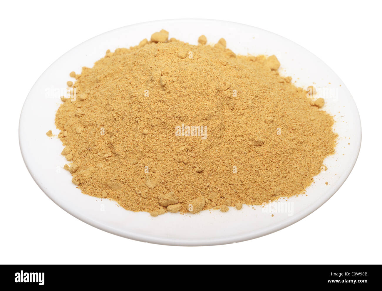 Ground ginger on a white background, isolated Stock Photo
