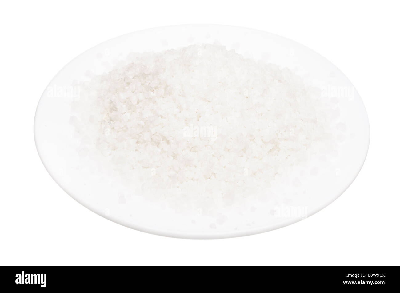 Sea salt on a white background, isolated Stock Photo Alamy