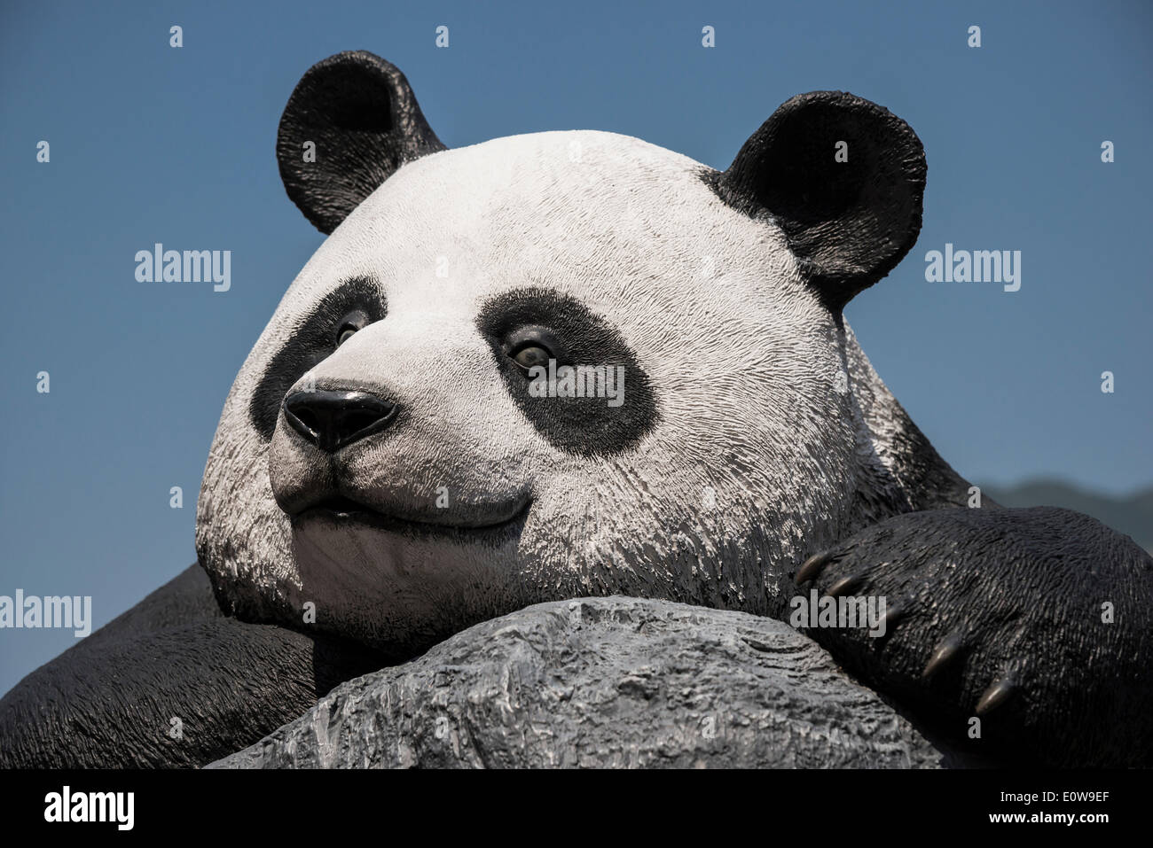 Panda figure, Ocean Park, Hong Kong Island, Hong Kong, China Stock Photo