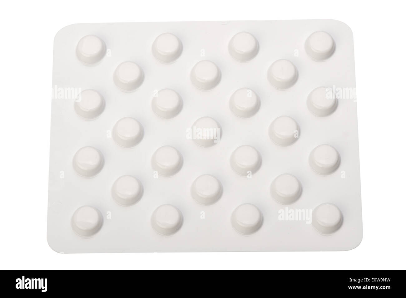 Pills in a blister pack on a white background, isolated Stock Photo
