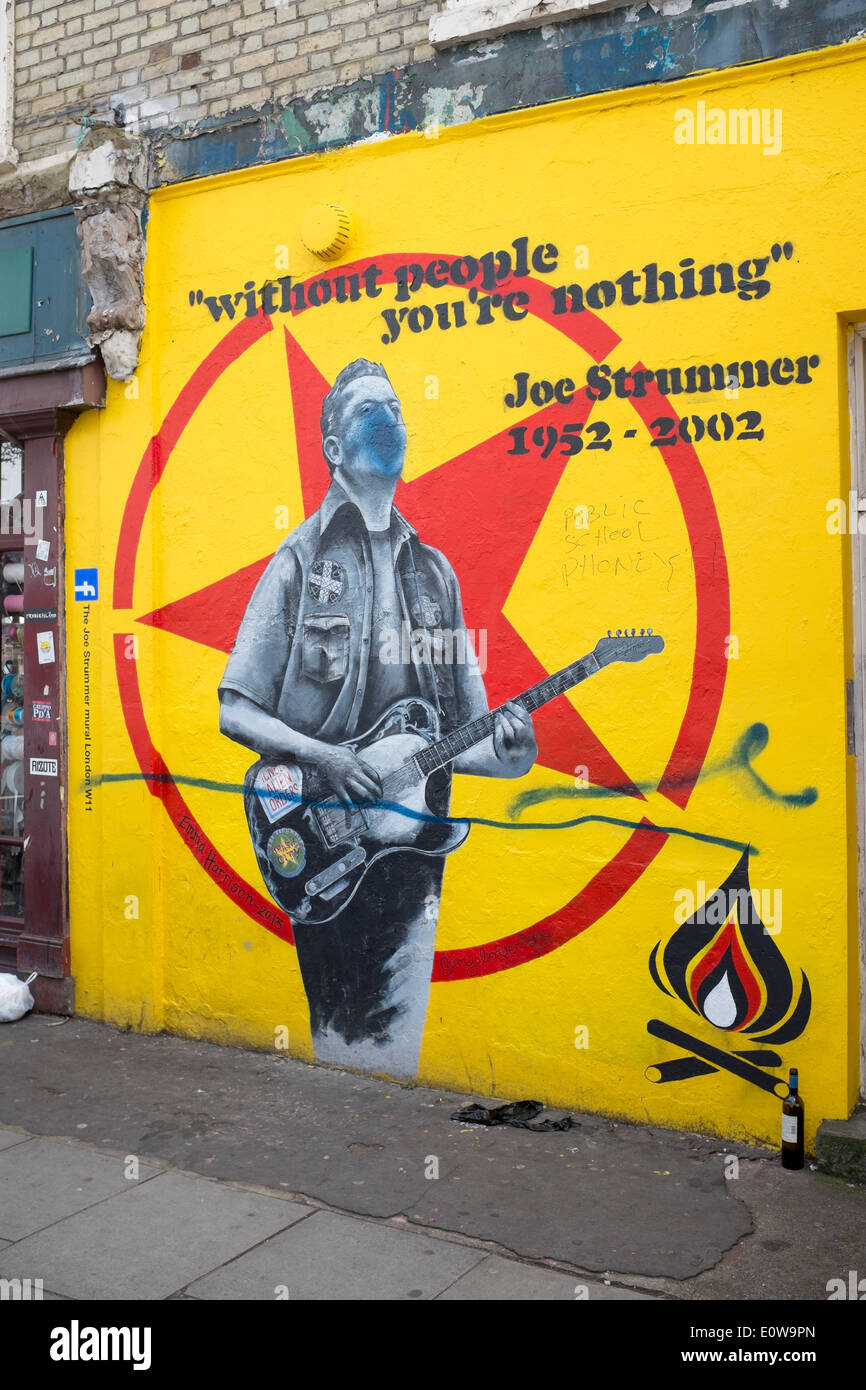 The Joe Strummer Mural W11 London Stock Photo