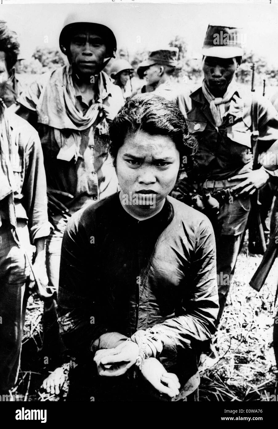 Vietnamese woman soldier captured Stock Photo