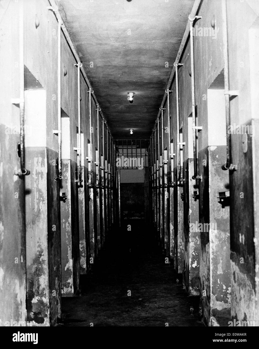 Torture cells at Buchenwald concentration camp Stock Photo