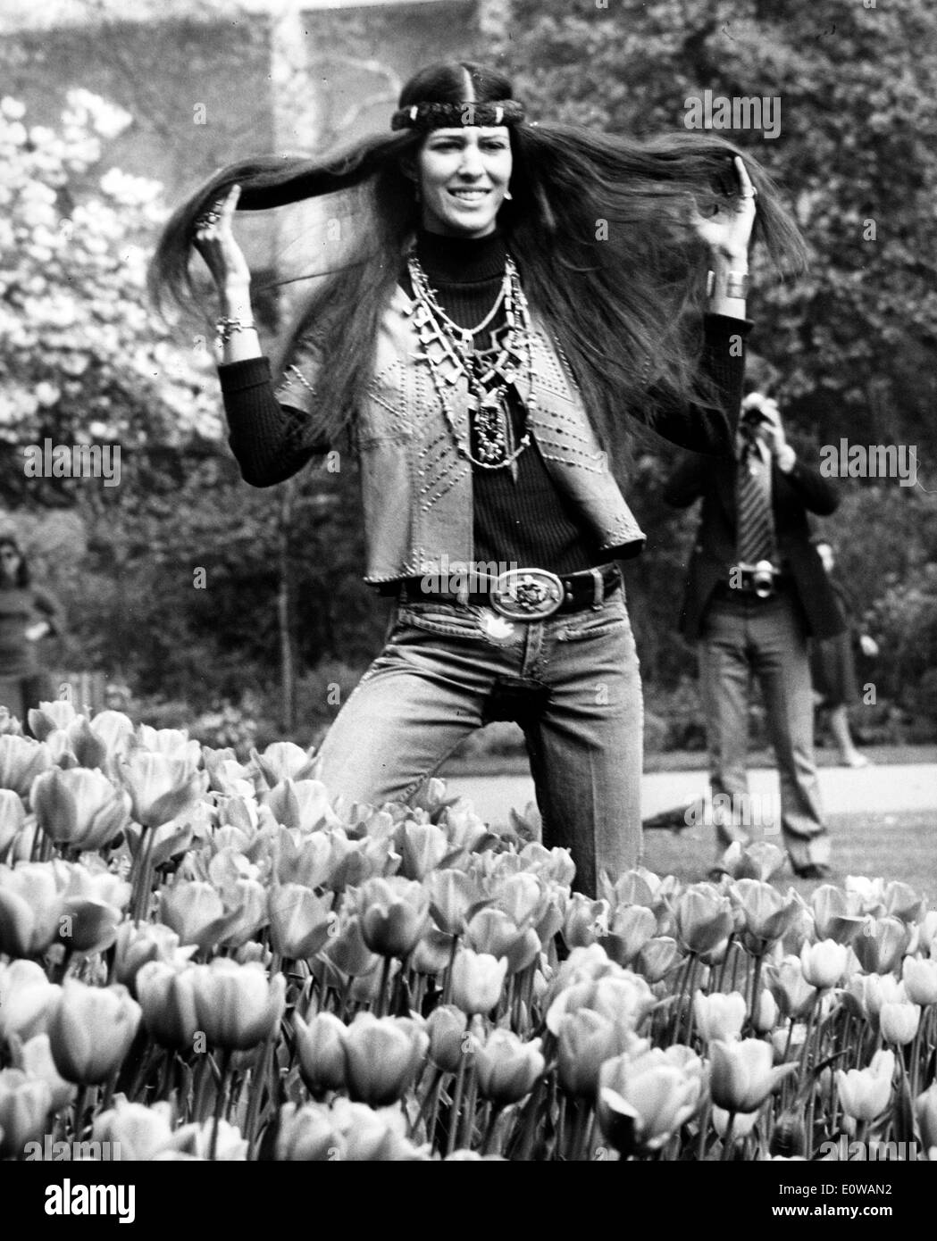 Portrait of Rita Coolidge in the park Stock Photo