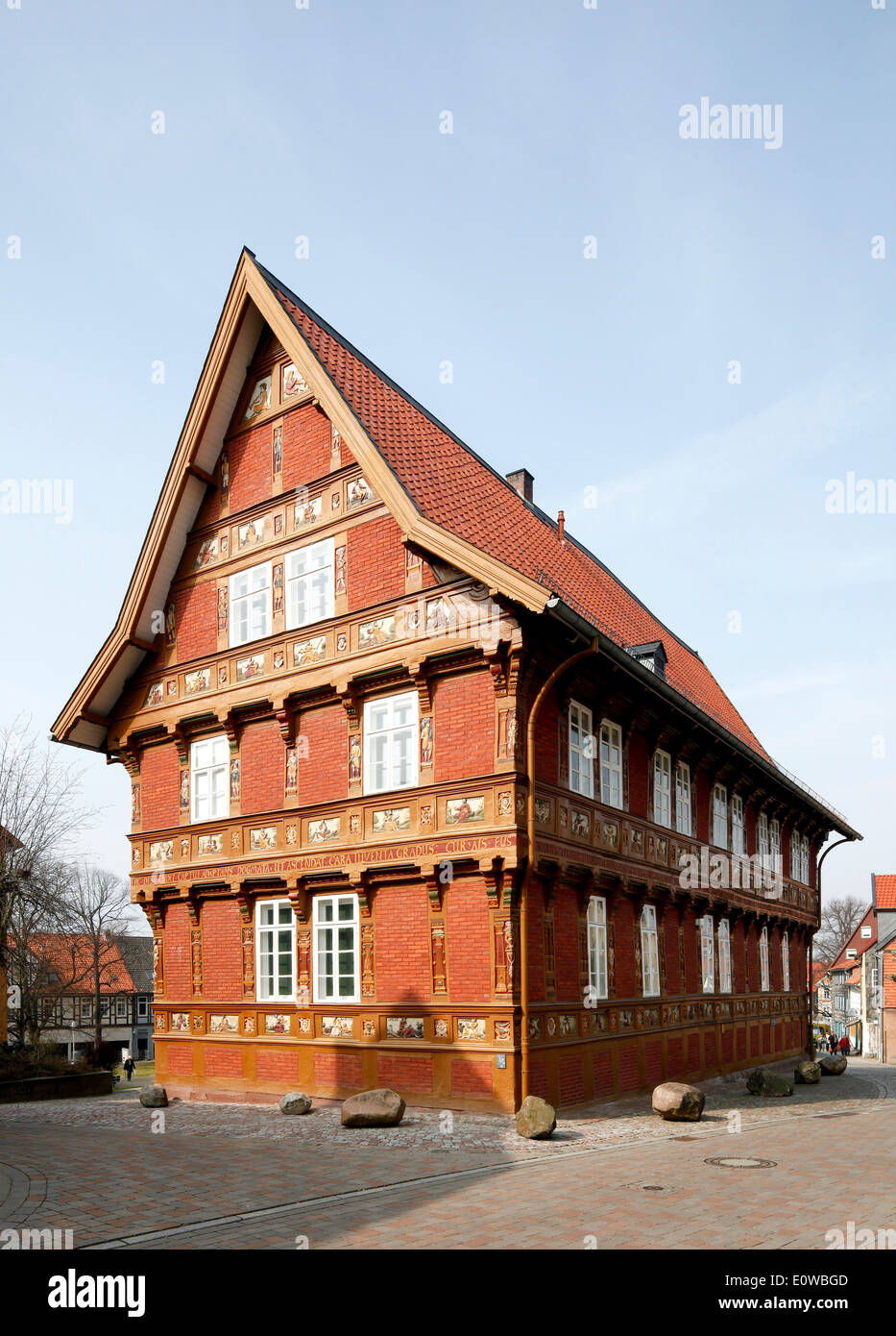 Old Latin School, now Stadtmuseum, City Museum, Renaissance style, half-timbered house, Alfeld an der Leine, Lower Saxony Stock Photo