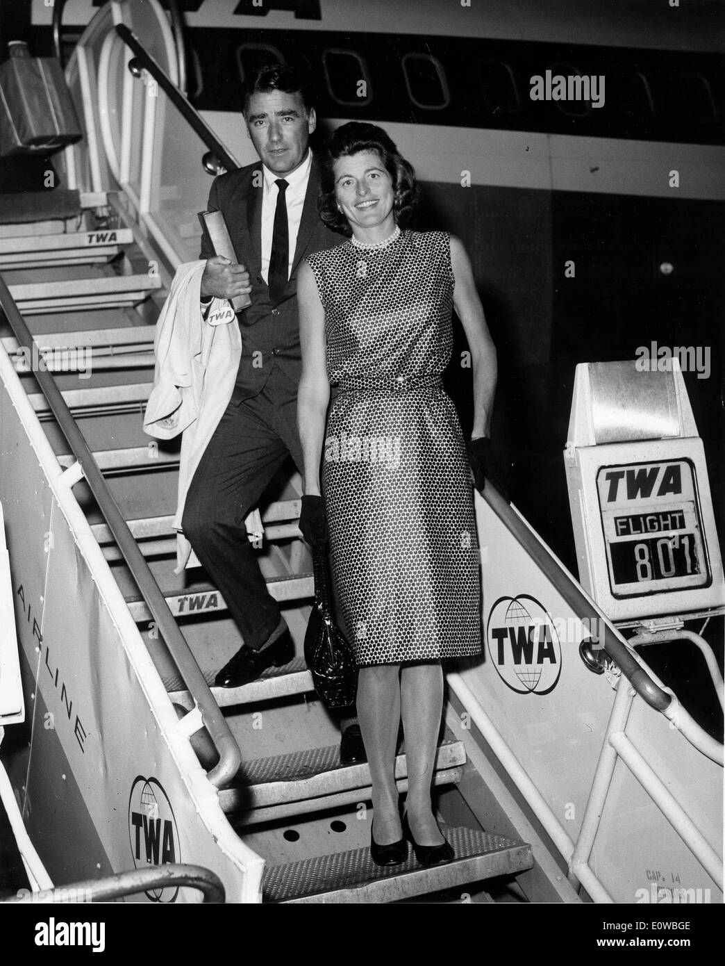 Actor Peter Lawford travels with Patricia Kennedy Stock Photo