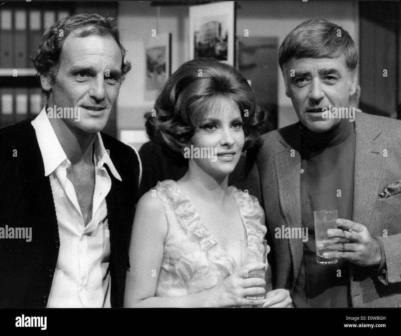 Actor Peter Lawford with co-stars Stock Photo
