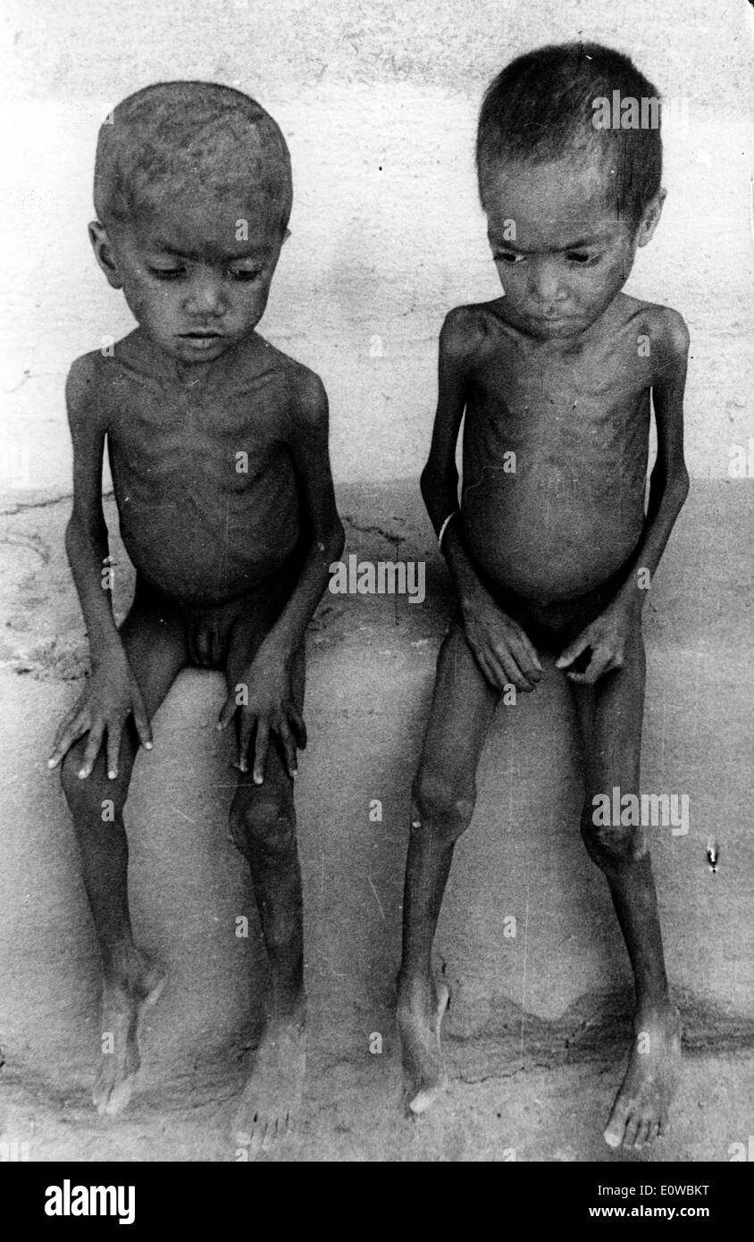 STARVING CHILDREN Stock Photo