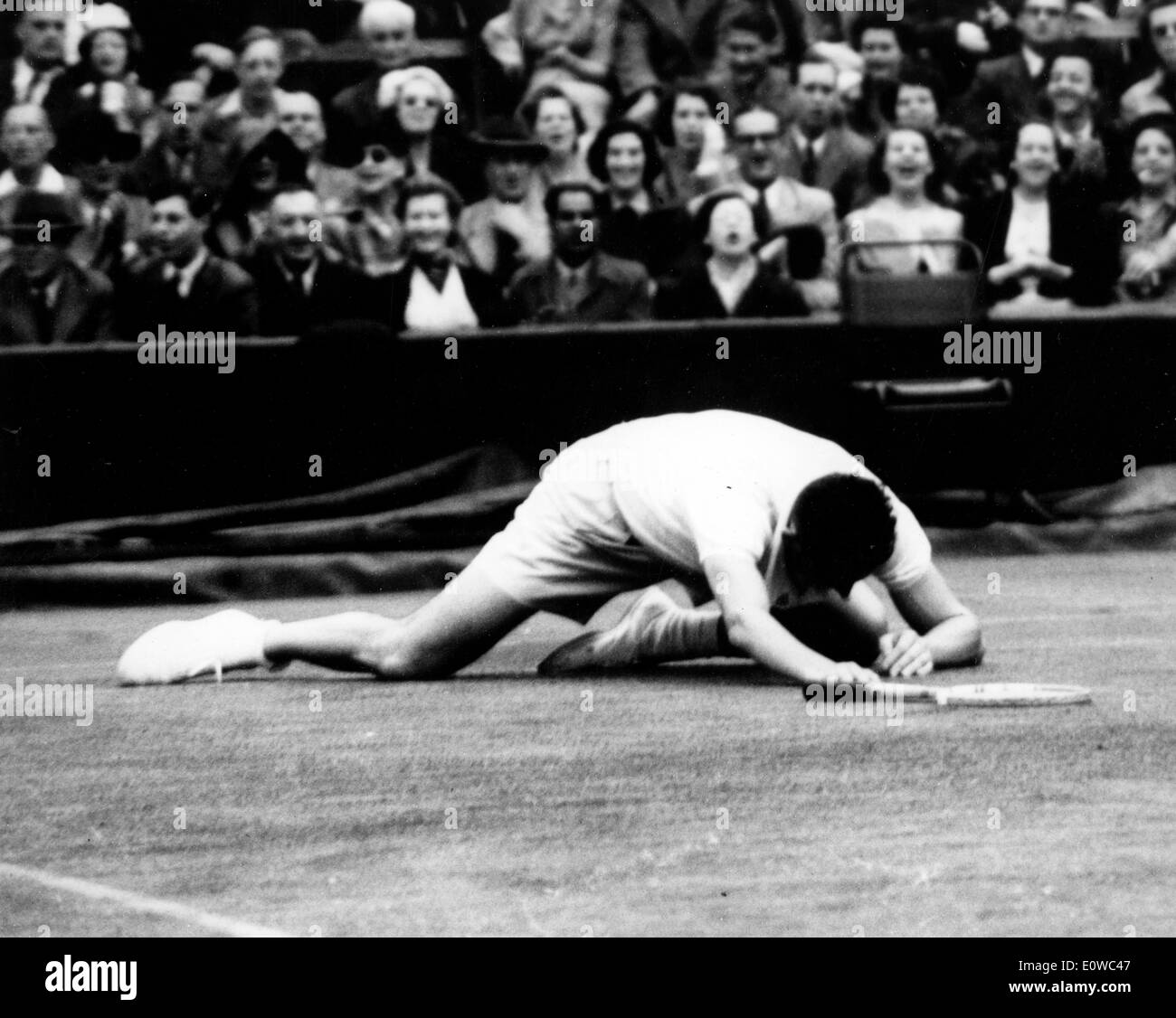 Tennis Player Abe Segal is defeated Stock Photo