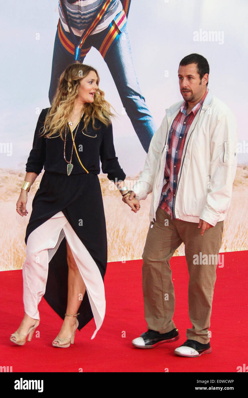 Drew Barrymore and Adam Sandler attend to the Premiere of the movie 'Blended' at Cinestar at Potsdamer Platz on Monday May 19, 2014 in Berlin, Germany./picture alliance Stock Photo