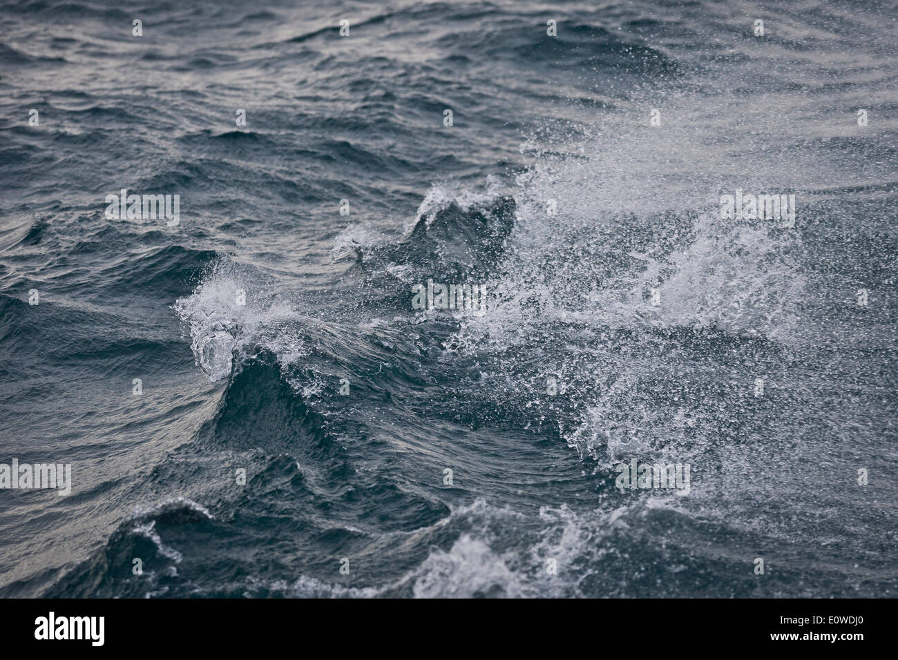 Waves and spray, Isfjorden, Spitsbergen, Svalbard Islands, Svalbard and Jan Mayen, Norway Stock Photo