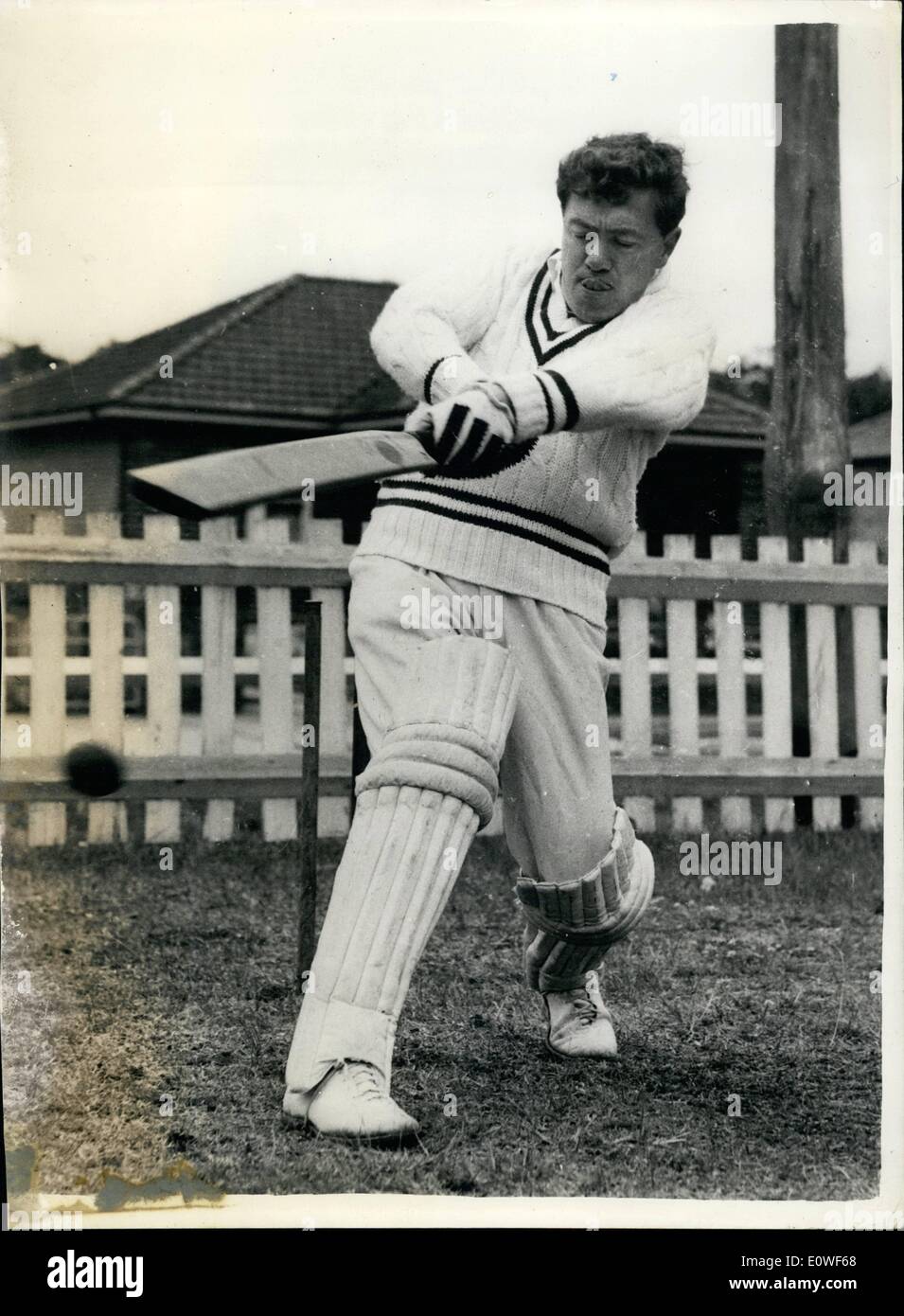 Oct. 10, 1962 - Hole-in-the-hear Cricketer - fighting his way back. Star of New South Wales Team.: Neil Marks was idol of the New South Wales Sheffield Shield Cricket team - at the age of 20 - two and a half years ago - making a great name for himself as a century getter. It was then discovered that he had a hole-in-his-heart. Now after three delicate heart operations - two in Sydney and one in the United States - Neil is ready to make a come-back Stock Photo