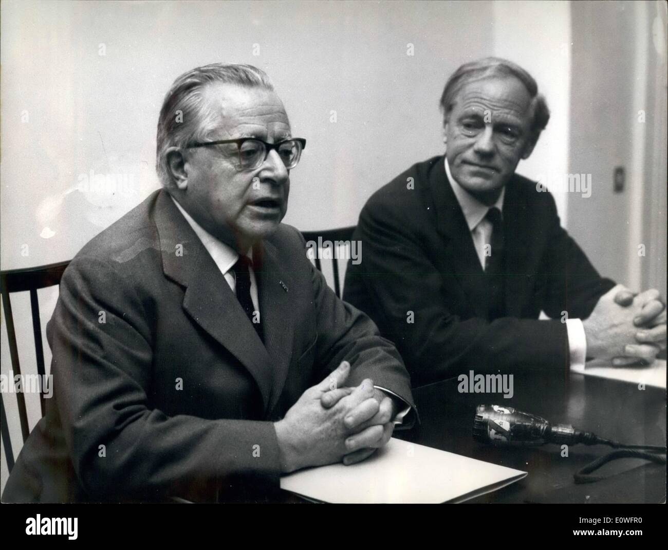 Nov. 11, 1962 - Rome, 12th November 1962. On. Le Palmiro Togliati, leader of the Italian Communist Party hold this morning a press conference in the see of the Foreign Press in Rome, talking to the journalists present to the conference on the international situation. Stock Photo