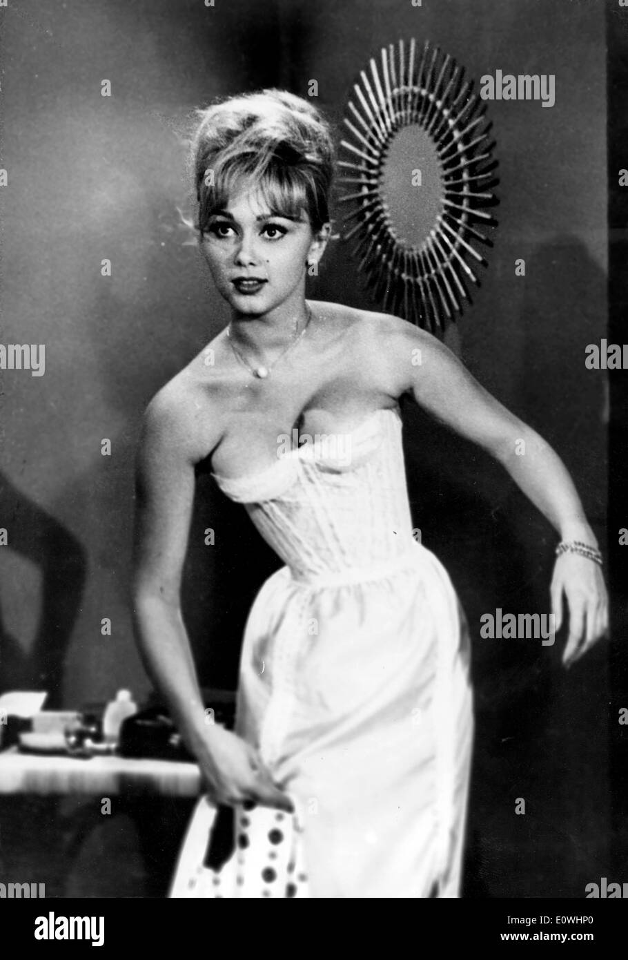 Actress France Anglade in a scene from a film Stock Photo
