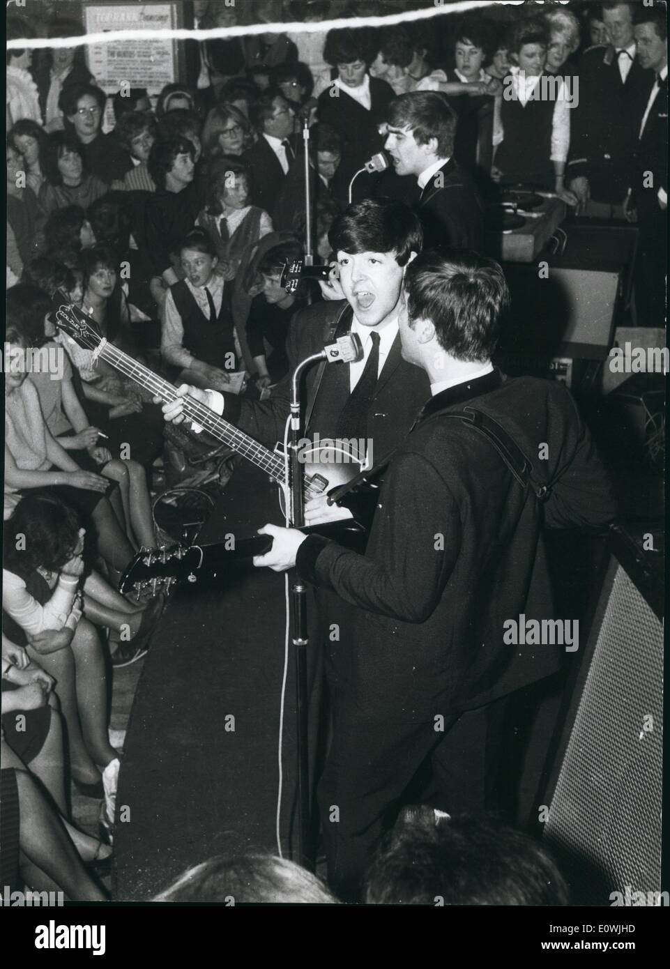 Jun. 06, 1963 - The Beatles pack 'em in at a Birkenhead cinema. Stock Photo