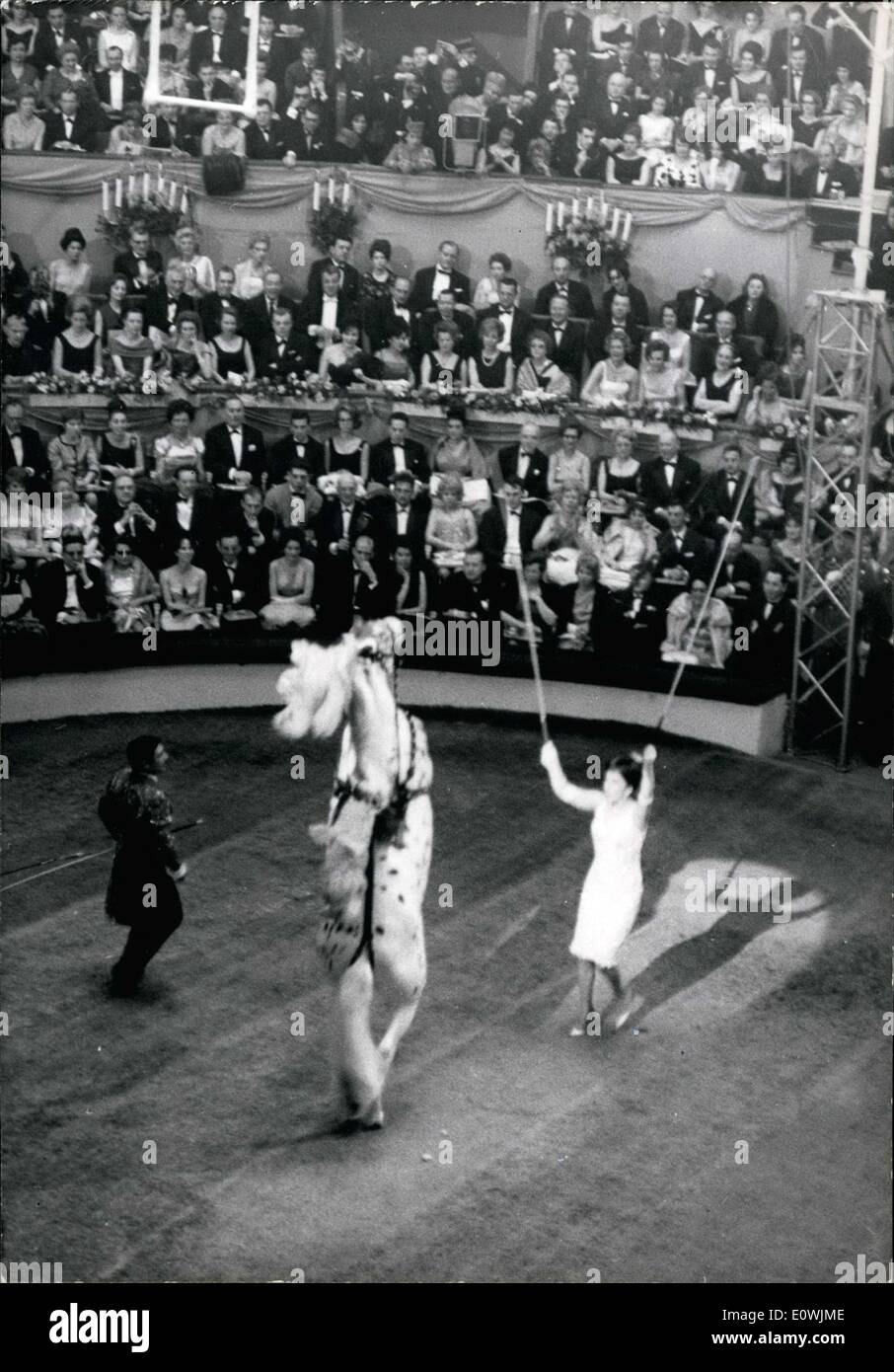 Mar. 09, 1963 - Last night the XXXIII Gala of the Artists' Union showed its splendor at the Cirque d'Hiver in front of all of Paris and with the participation of all the television and movie stars. Stock Photo