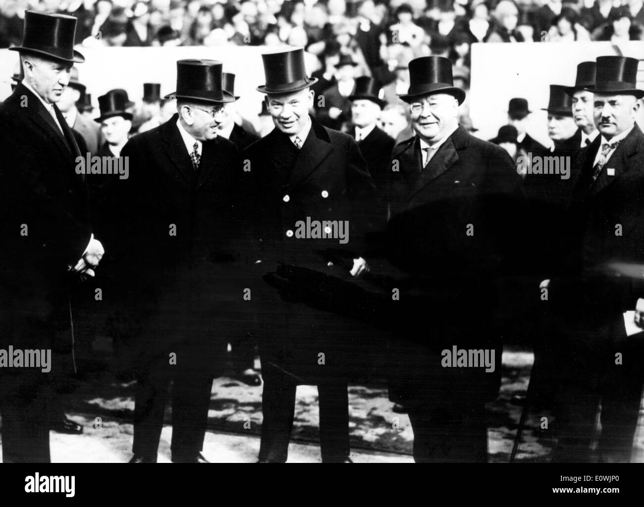 Dr. Konrad Adenauer at Muelheimer Bridge inauguration Stock Photo