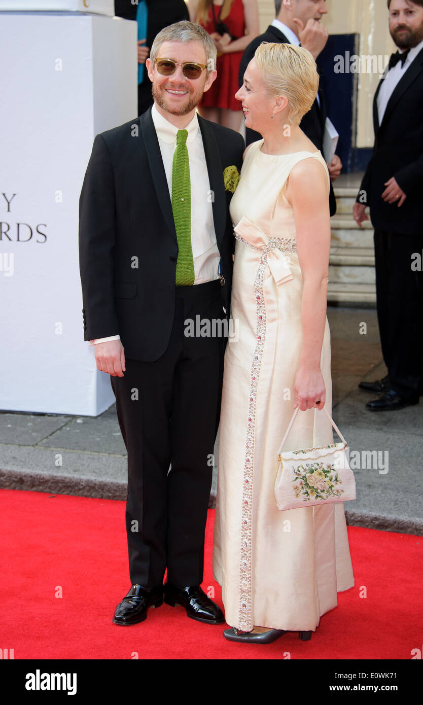 Martin Freeman and Amanda Abbington arrive for the British Academy Television Awards. Stock Photo