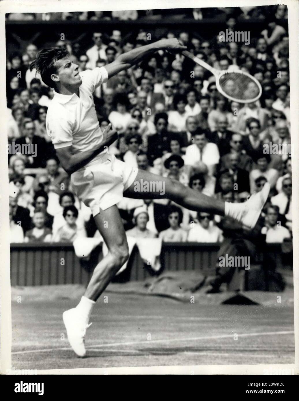 Jul. 01, 1963 WIMBLEDON TENNIS. PHOTO SHOWS C.KUNNKE (Germany) in