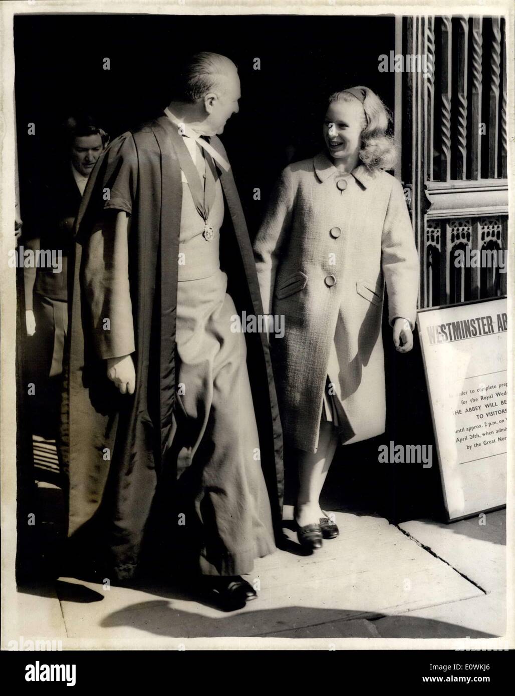 Apr. 22, 1963 Rehearsal For Royal Wedding At Westminster Abbey. A