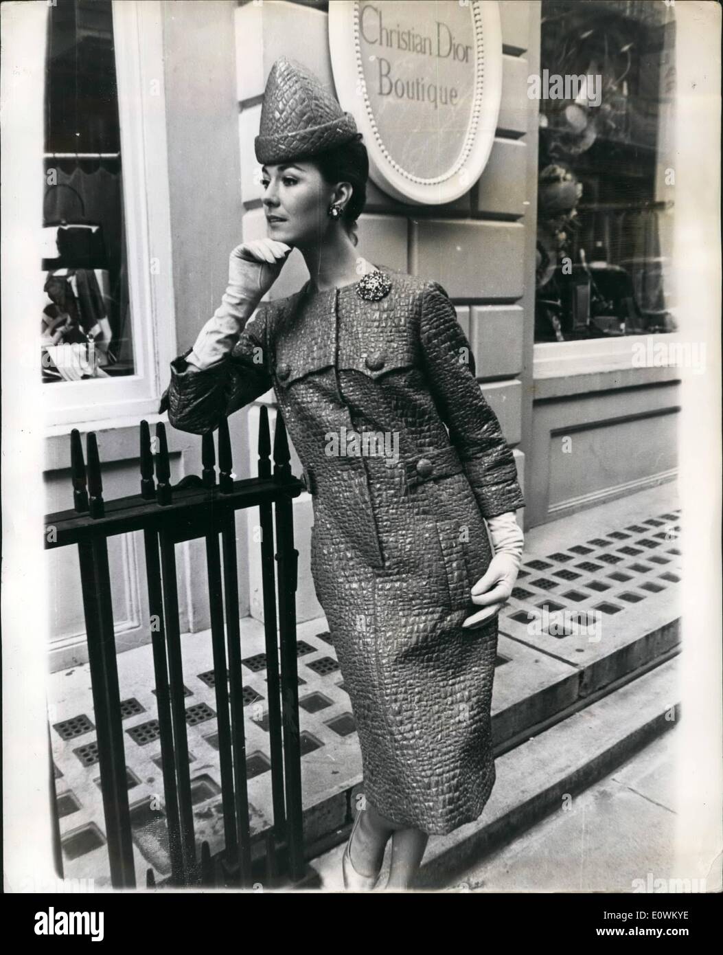 May 05 1963 Slim line from Dior Philippe Guinbourge chief designer at Christian Dior gave a showing of his London Collection of coats dresses and suits. The emphasis was on a