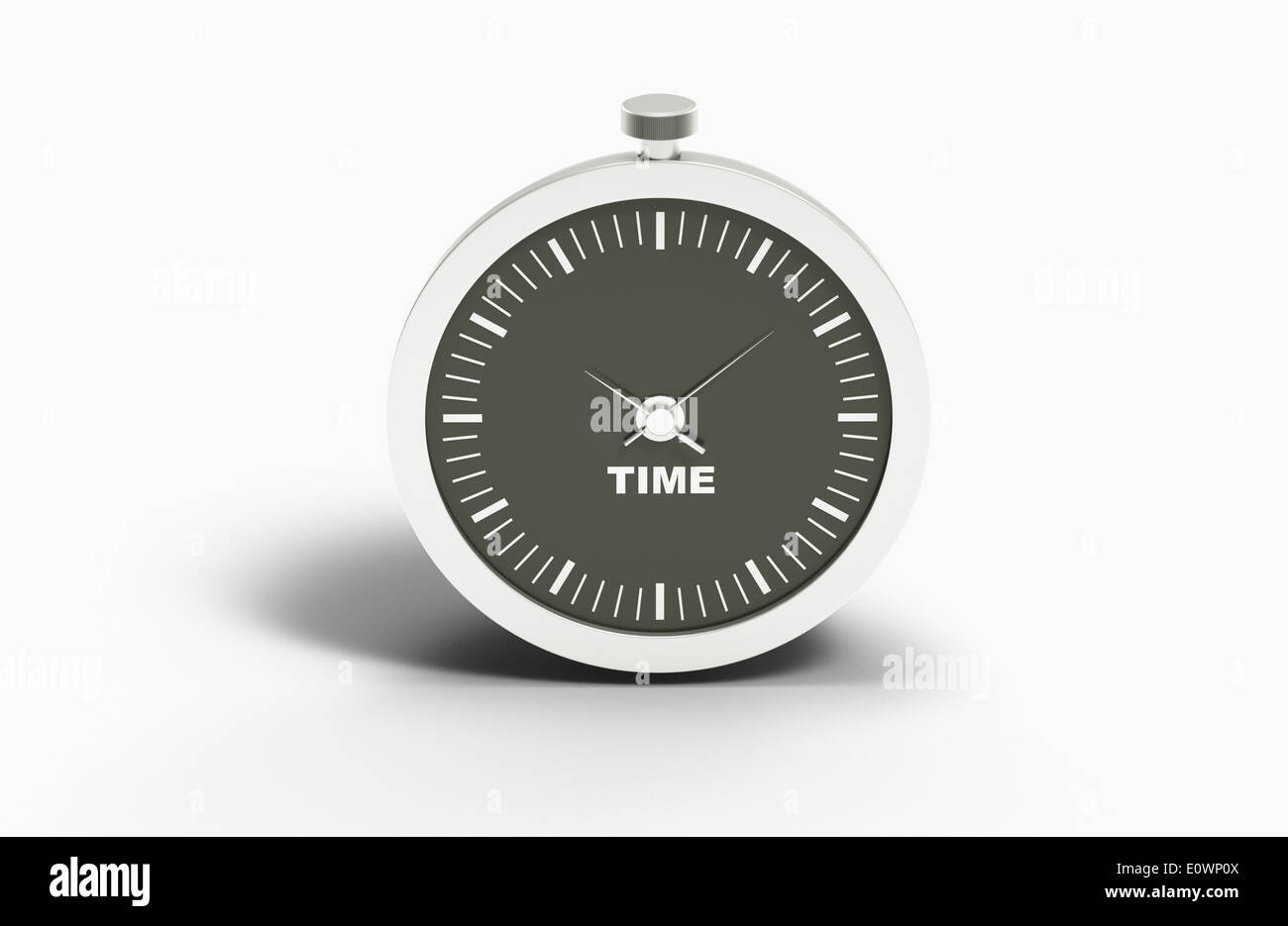 a timer with the word time Stock Photo Alamy
