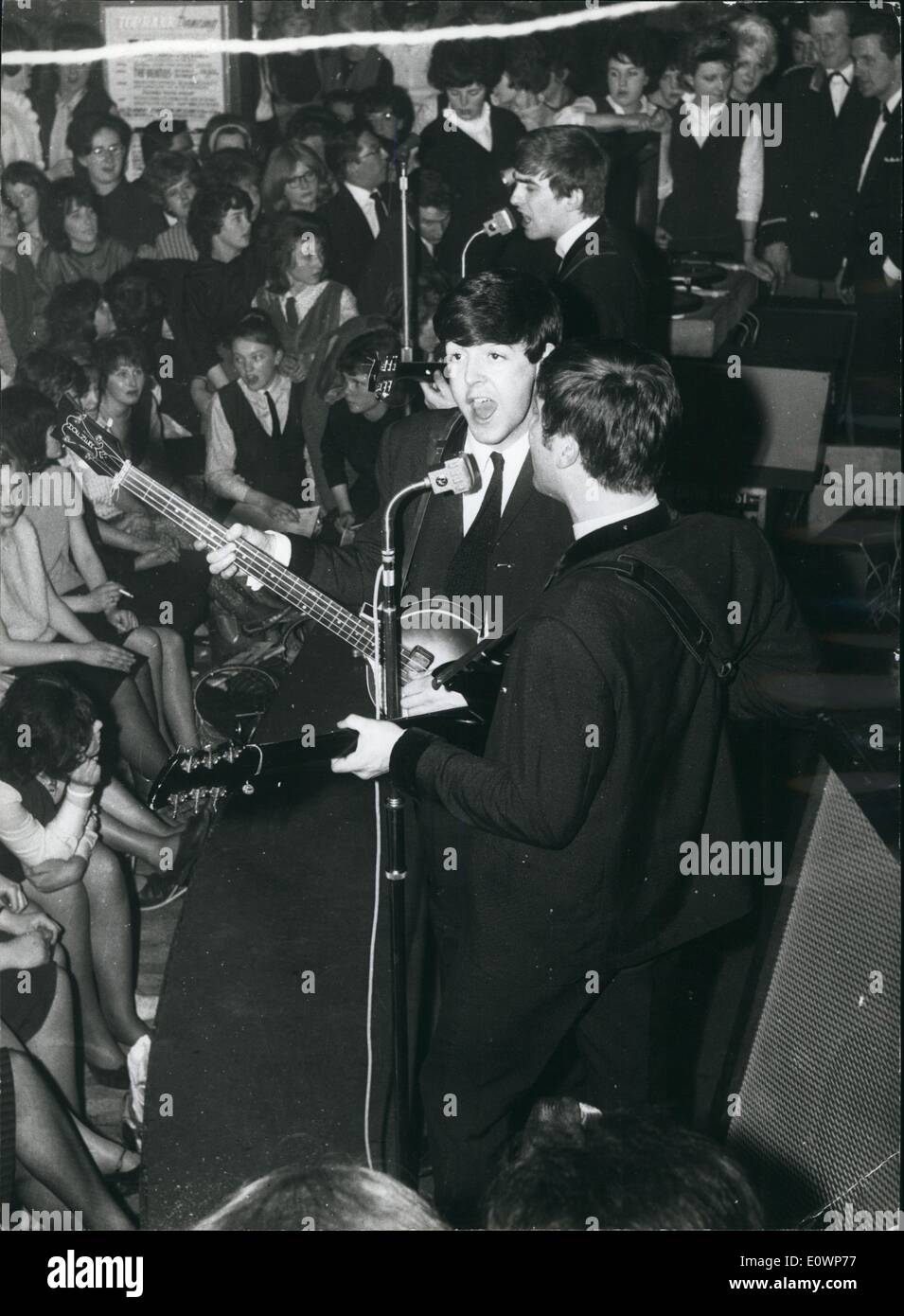 Nov. 11, 1963 - The Beatles pack 'em in at a Birkenhead cinema. Stock Photo