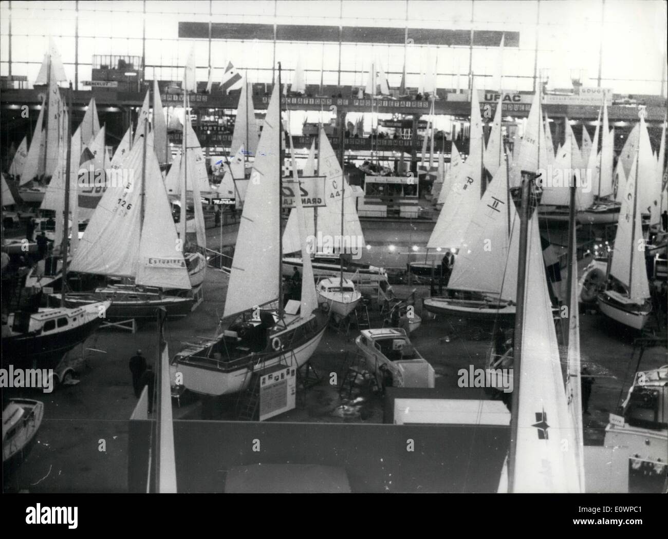 Jan. 01, 1964 - International Boat Show Opens In Paris The 44th International Boat Show opened at Rond Point De la Defense, Paris, Toady Stock Photo