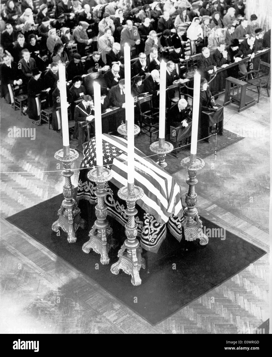 Funeral for President Kennedy at Westminster Cathedral Stock Photo