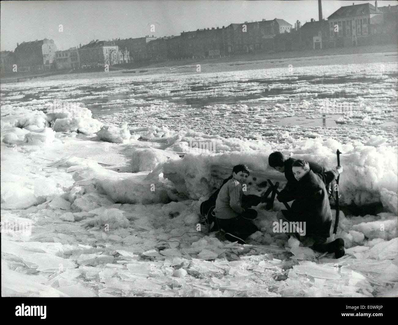 Dec. 12, 1963 All over France cold weather has frozen the rivers